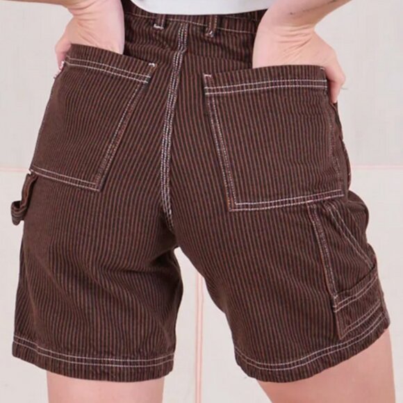 Big Bud Press Carpenter Shorts Railroad Stripe NEW, M - Picture 2 of 6